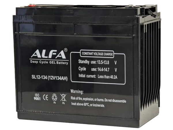 Аккумулятор ALFA 12V-134Ah(C20) L (тяговая) M8